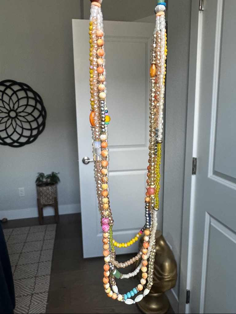 Lizou Classic Collection Multicolor Stone & Crystal Layered Necklace